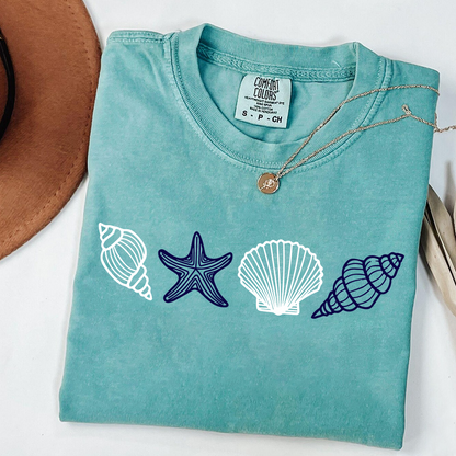 Comfort Colors® SeaShell Shirt, Beach T-Shirt, Summer Woman Shirt, Aesthetic Shirt, Ocean Lover Gift