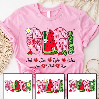 Personalized Summer Mimi Tshirt, Unique Nickname for Grandma And Kids