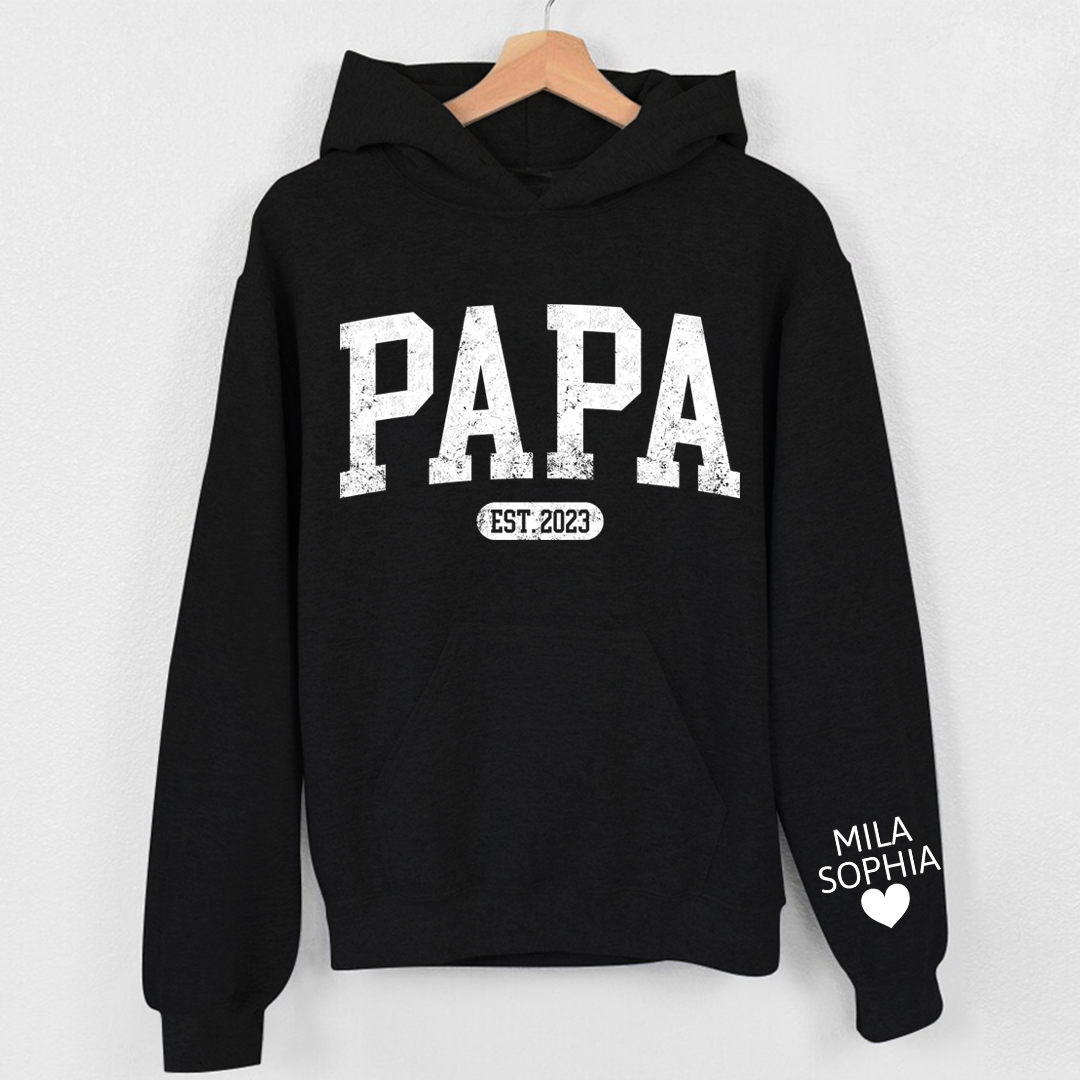 Personalize Dad, Papa, Grandpa Gift Custom Name Kids CTH01 Hoodie