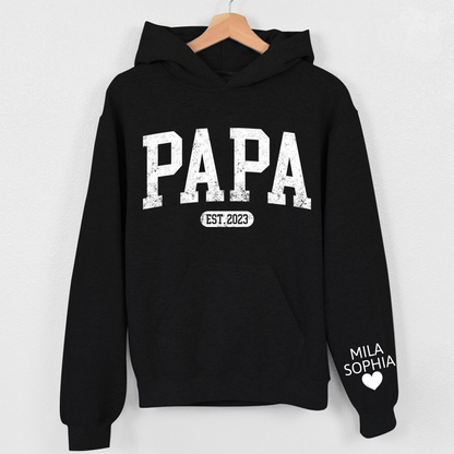Personalize Dad, Papa, Grandpa Gift Custom Name Kids CTH01 Hoodie