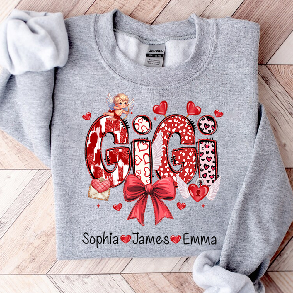 Personalized Meaningful Valentine Gift Sweatshirts, for Gigi and Kids
