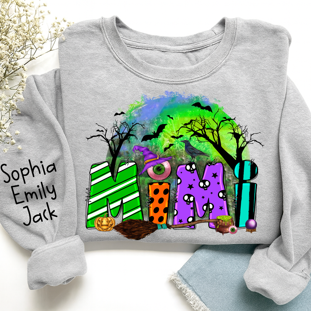 Personalized Halloween Grandma, Trick Or Treat , Custom Mimi And Kids Names