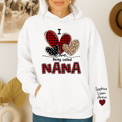 I Love Being Called Mimi Hoodie, Personalized Grandma Shirt with Kids Names