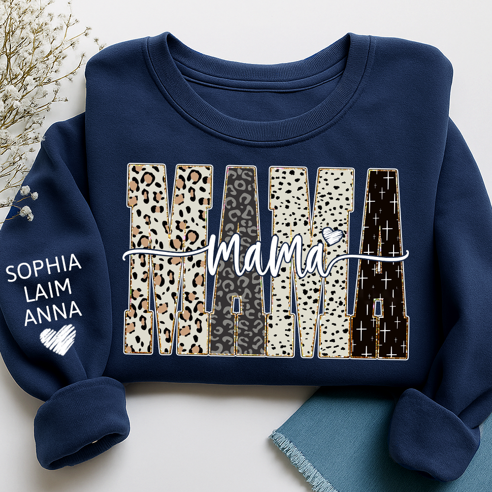 Custom Bible Style Mama Sweatshirt – Personalized Gift for Mom, Mama, or Grandma with Grandkids’ Names