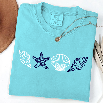 Comfort Colors® SeaShell Shirt, Beach T-Shirt, Summer Woman Shirt, Aesthetic Shirt, Ocean Lover Gift