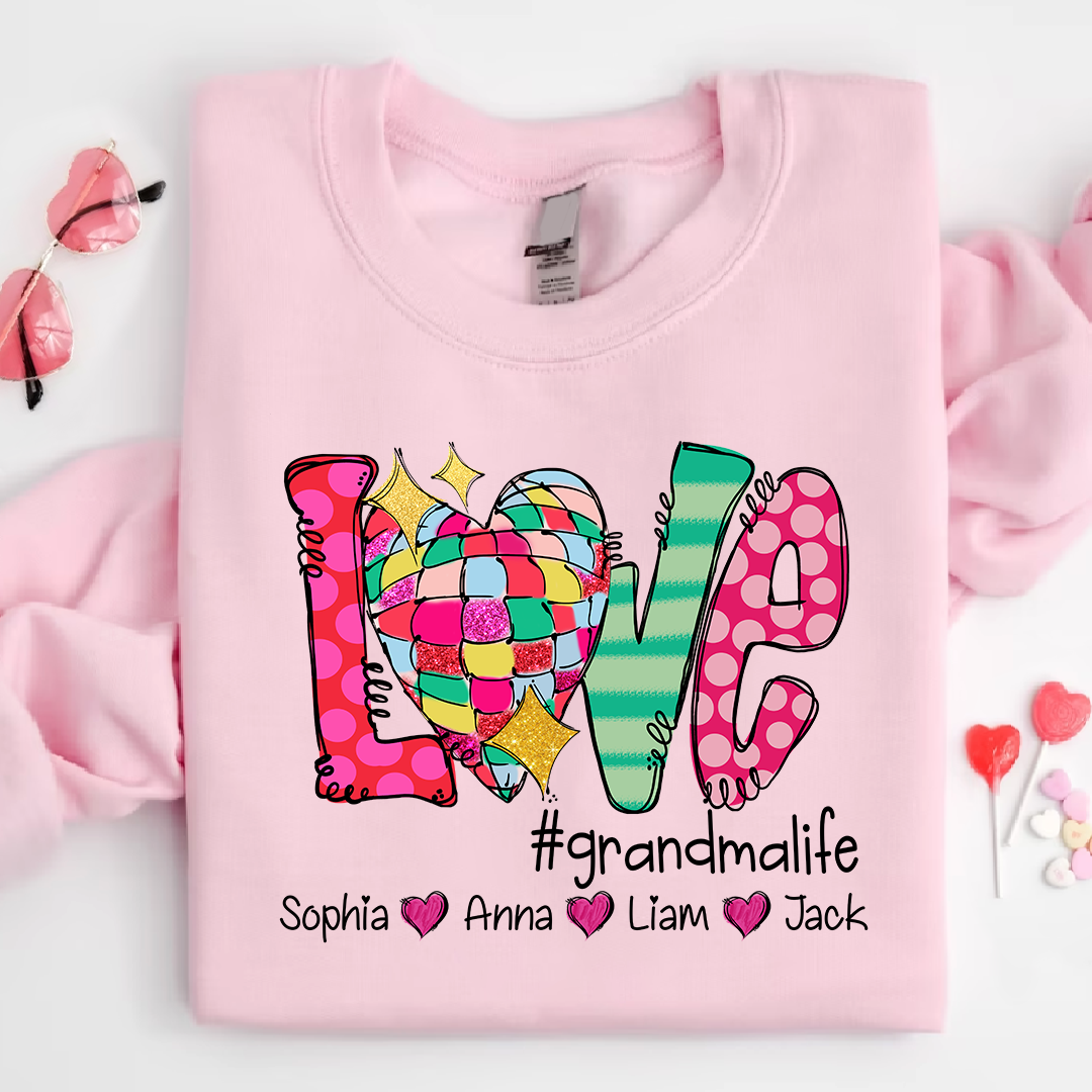 Love Grandma Life And Kids Heart LTP01