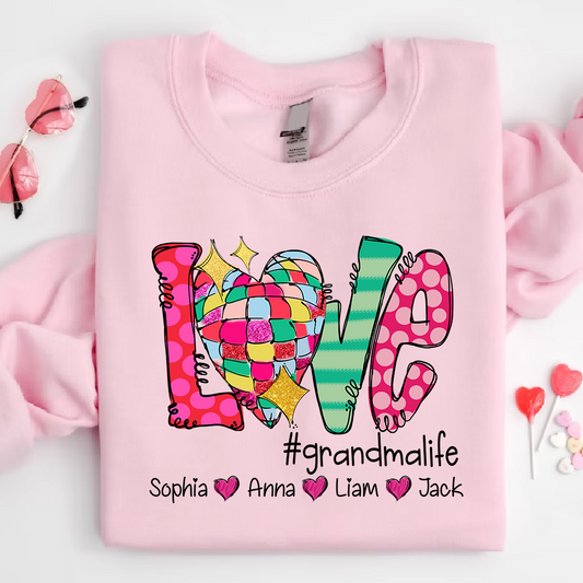 Love Grandma Life And Kids Heart LTP01