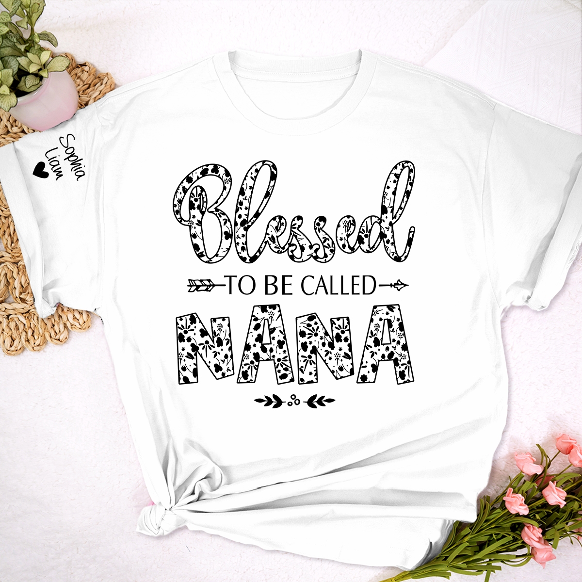Blessed To Be Called Nana T-Shirt, Grandma Quote Shirt, Meaningful Family Gift for Nana