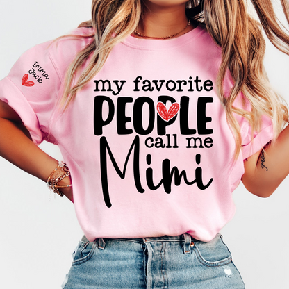 My Favorite People Call Me Mimi T-shirt Cute Grandma Shirt Gift from Grandkids