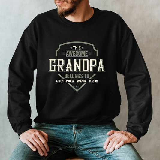 This Awesome Grandpa With Names Sweatshirt