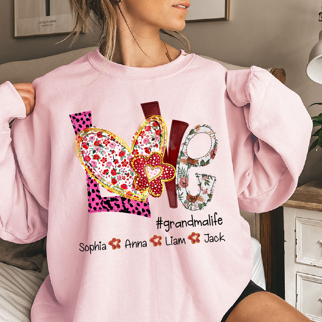Valentine's Day Love Grandma Life And Kids LTP01