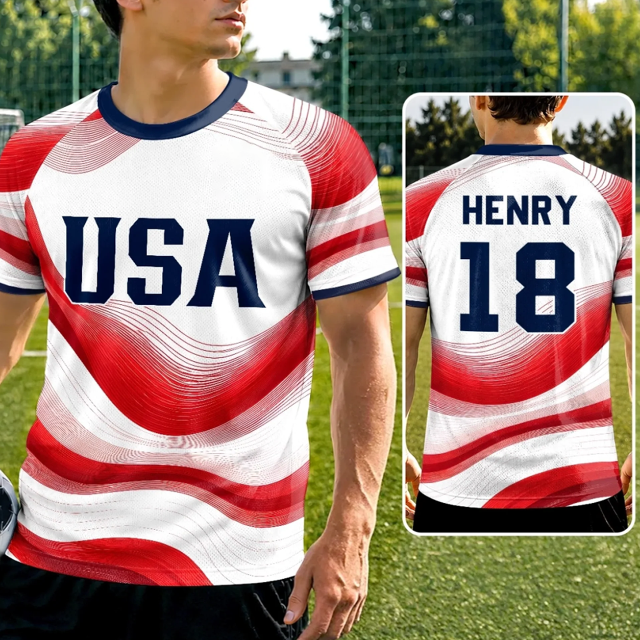 Personalized USA Soccer Jersey Shirt for Men, Custom Name and Number USA 2026 Football Jersey, Birthday Gift for Soccer Lovers, Sports Fans, Unstoppable On The Field