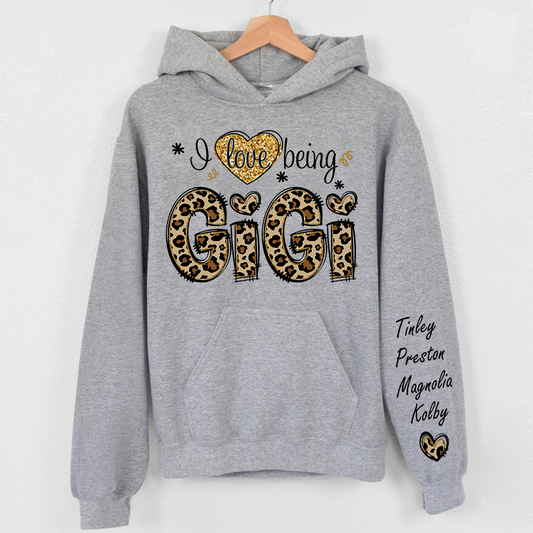 Personalized I Love Being Gigi And Kids, Grandma Gift TH Hoodie