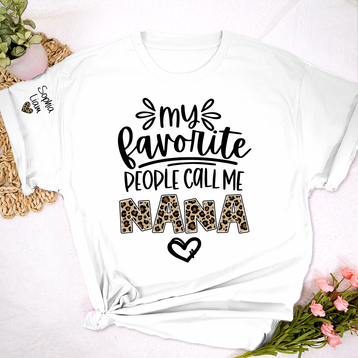 My Favorite People Call Me Nana Shirt, Leopard Nana T Shirt, Cute Grandma Apparel for Women