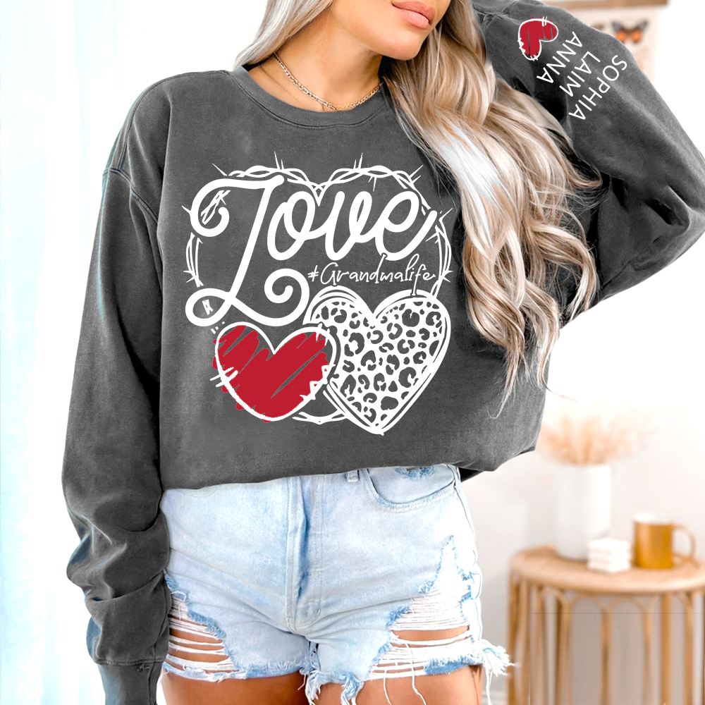Love Grandmalife Sweatshirt, Cozy Family Love Crewneck for Grandma