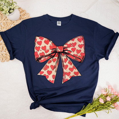 Valentine's day Heart Coquette Bow T-Shirt