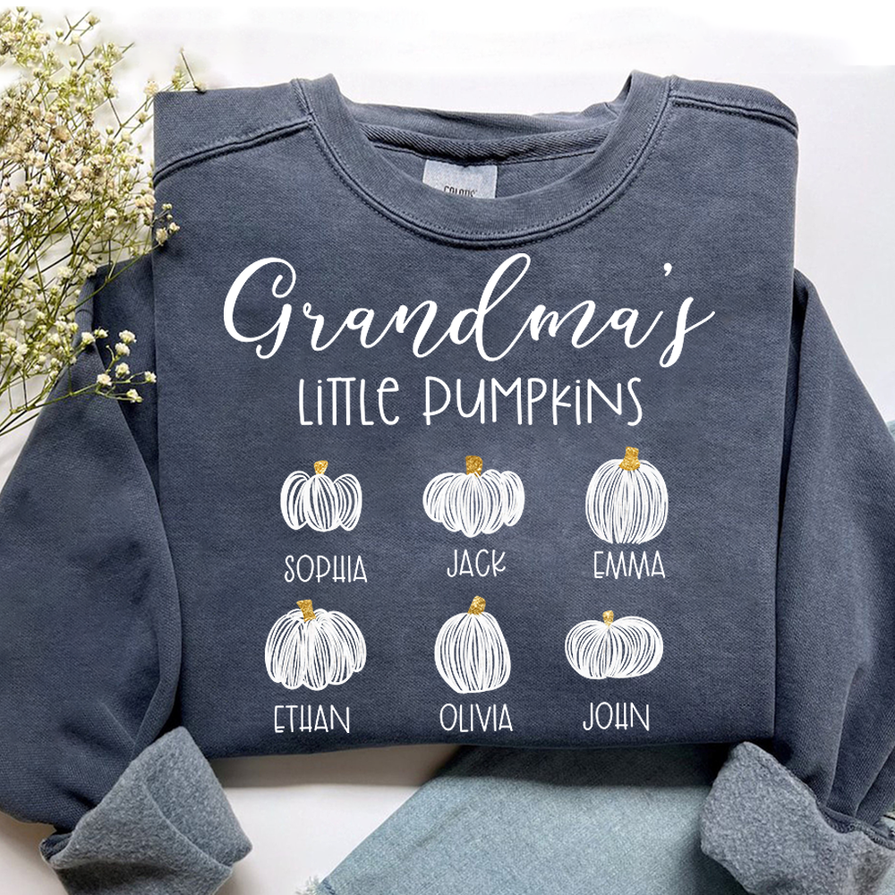 Grandma's Little Pumpkins And Grandkids Sweatshirt
