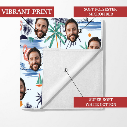 Personalized Summer Beach Towels, Meaningful Gifts, Custom Photo Gifts, Summer Beach Towels