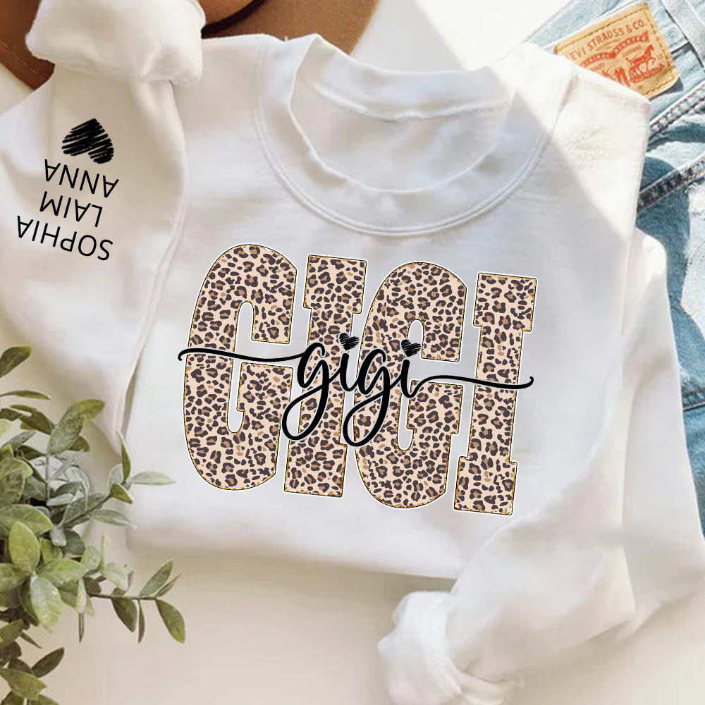 Leopard Style Design, Custom Mimi Gifts for Grandma and Grandchild's