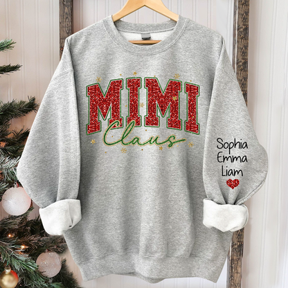 Personalized Mimi Claus Christmas And Kids 2024 Sweatshirt