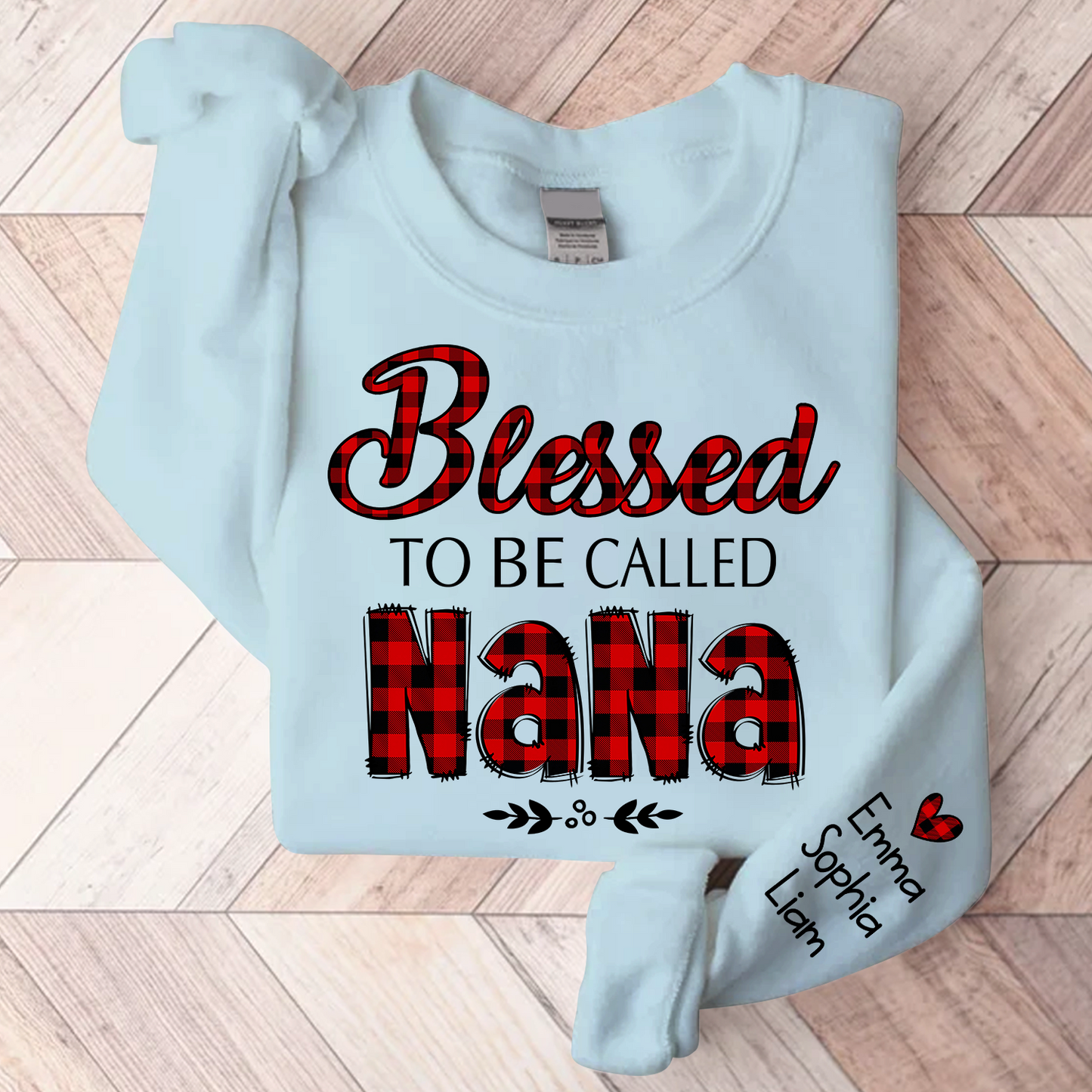 Blessed To Be Called Nana Christmas, Custom Nana With Kids TH Sweatshirt