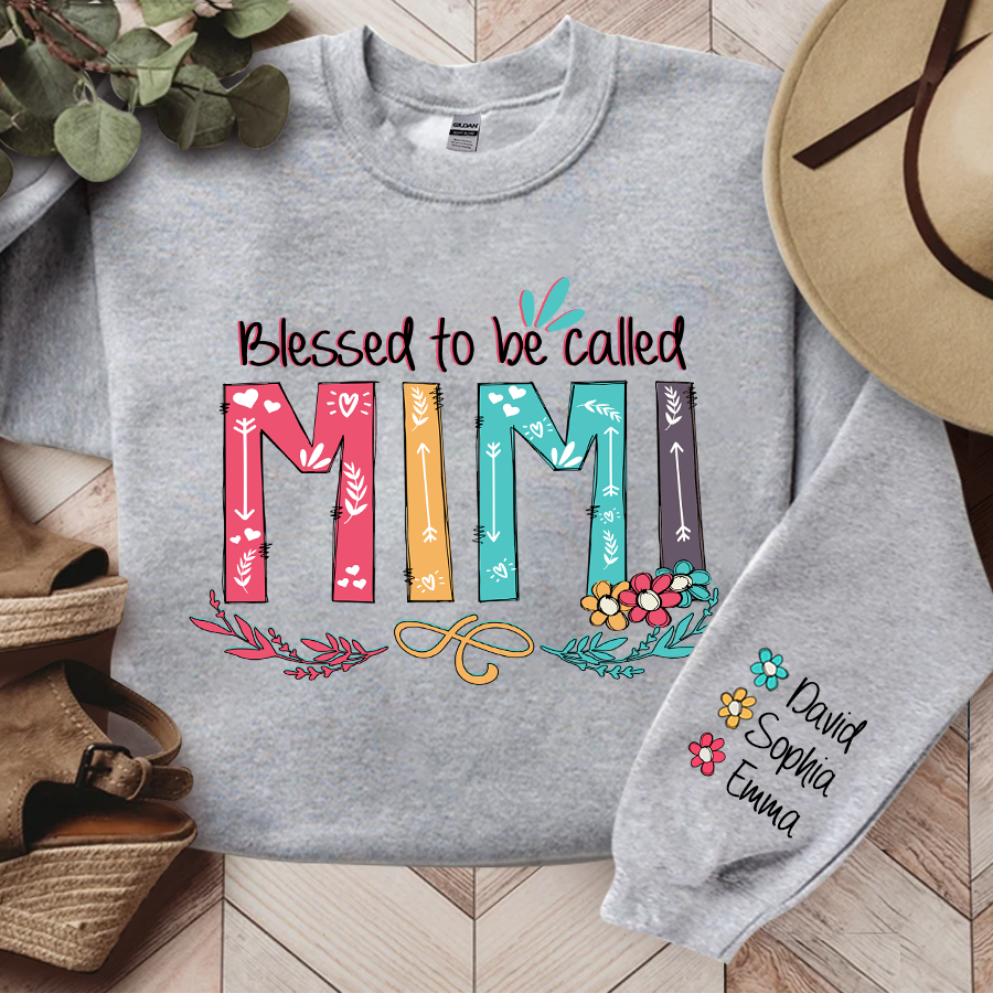 Blessed To Be Called Mimi And Grandkids TH Sweatshirt