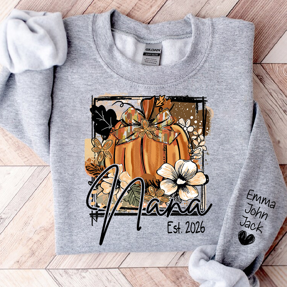 Mimi Fall Pumpkin Bow T Shirt, Personalized Grandma Tee, Autumn Floral Graphic Shirt, Gift for Mimi Lovers and Family