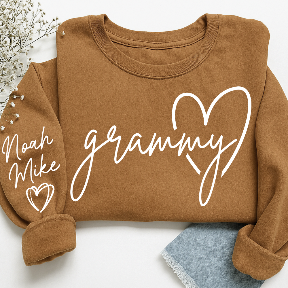 Personalized Grammy Sweatshirt, Custom Grandkids Names, Grandma Gift