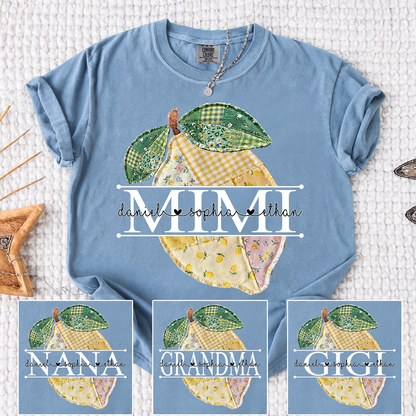 Comfort Colors® Mimi Lemon Shirt, Personalized Cute Summer Grandma Tee For Gift Grandma And Kids