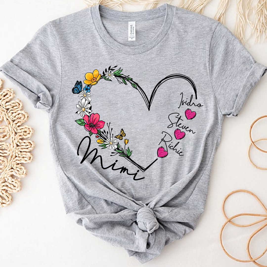 Heart Flowers For Grandma And Kids LTP01