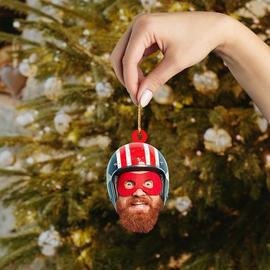 Custom Face Christmas Acrylic Ornament, Personalized Funny Photo Head Holiday Decoration