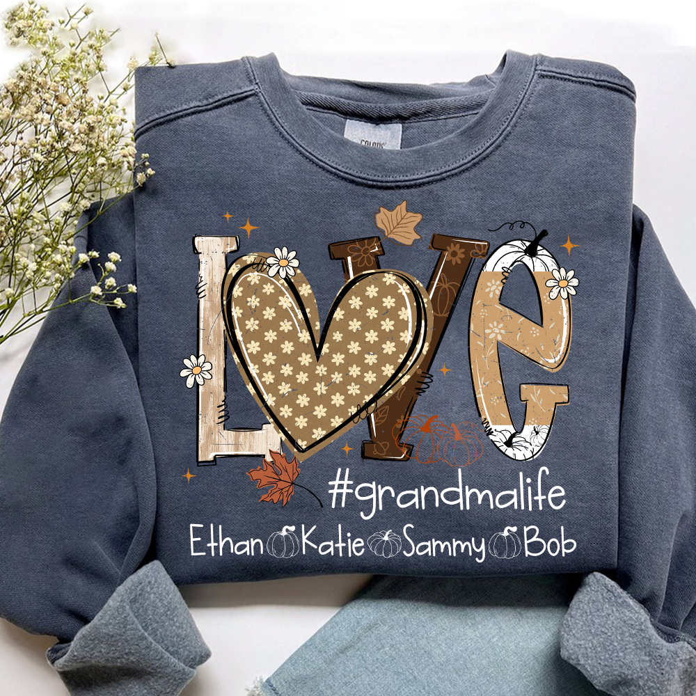 Cozy Up with a Custom Autumn Sweatshirt for Grandma and Kids