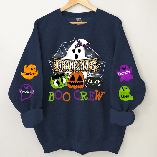 Grandma's Boo Crew Cute Halloween, Custom Grandma & Kids Sweatshirt, Grandma Gift TH