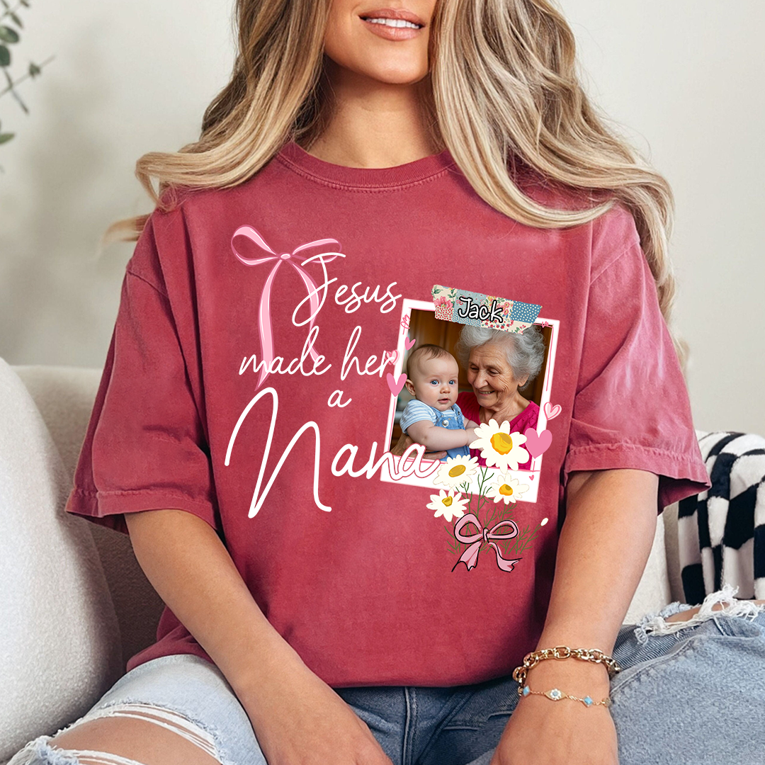Custom Mother's Day Design With Jesus, Grandma Sowing Seeds Of Love As A Gift For Nana And The Children