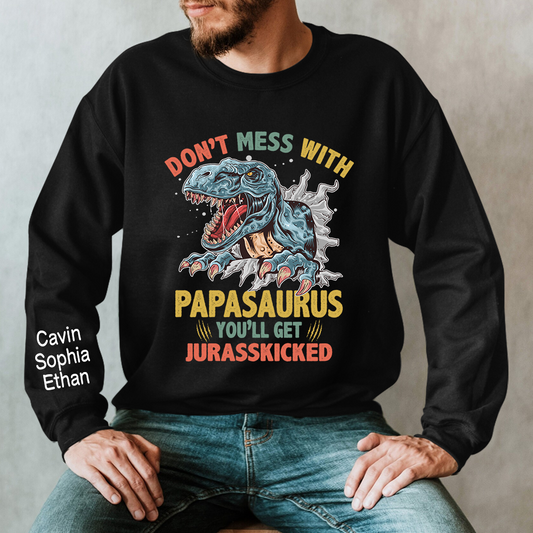 Papa Saurus And Grandkids Sweatshirt