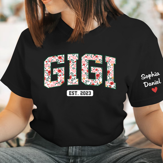 Custom Gigi Est Flower Pattern TH T-Shirt