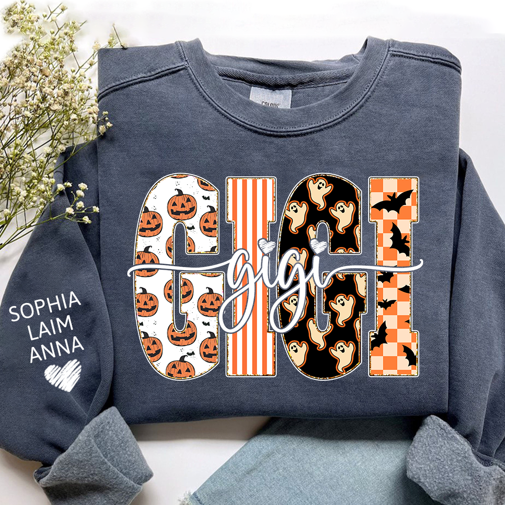Custom Halloween Gift For Gigi And Her Grandchildren