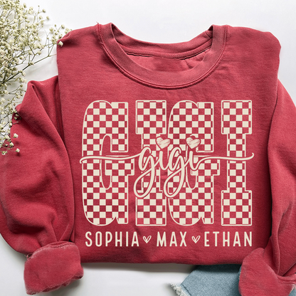 Gigi Style Checkered Bible Set, Customized Gift for Grandma and Grandchild