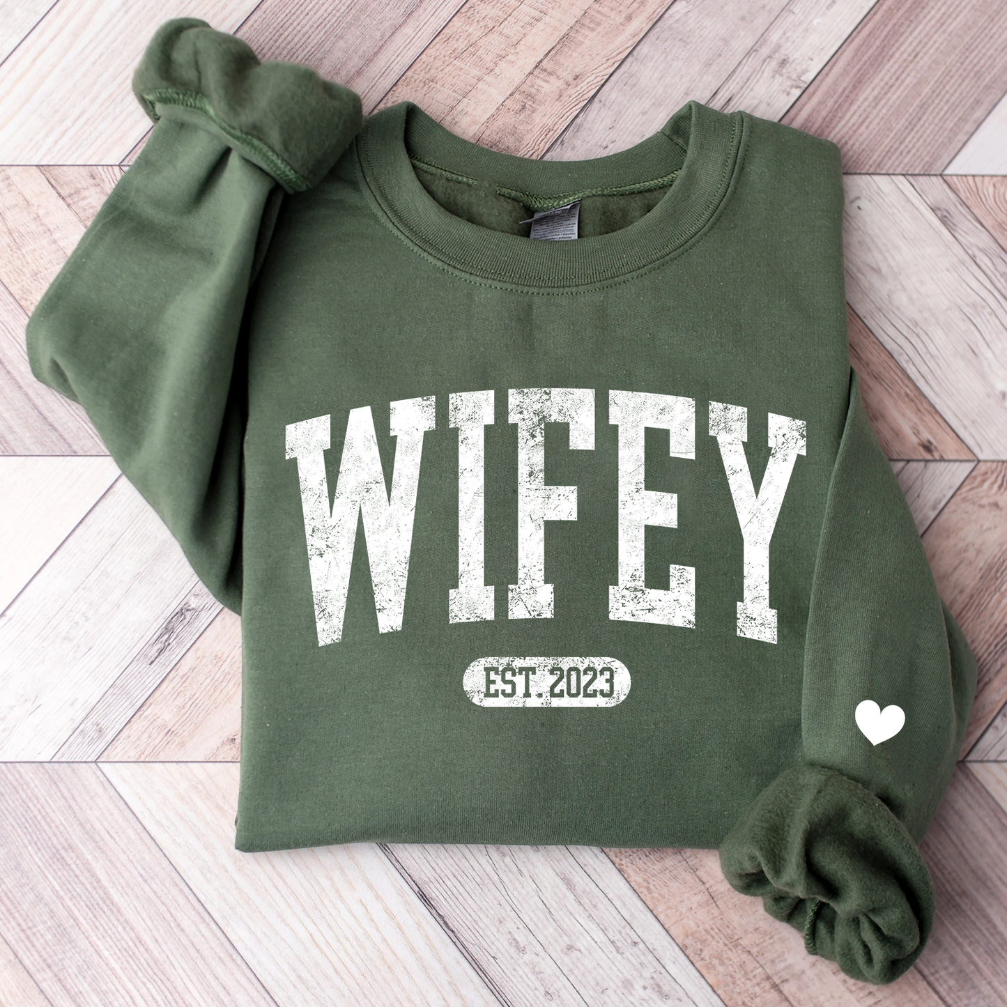 Personalize Wifey Sweatshirt, Engagement Sweatshirt, Bridal Shower Gift, Gift For Bride, New Wife Sweatshirt