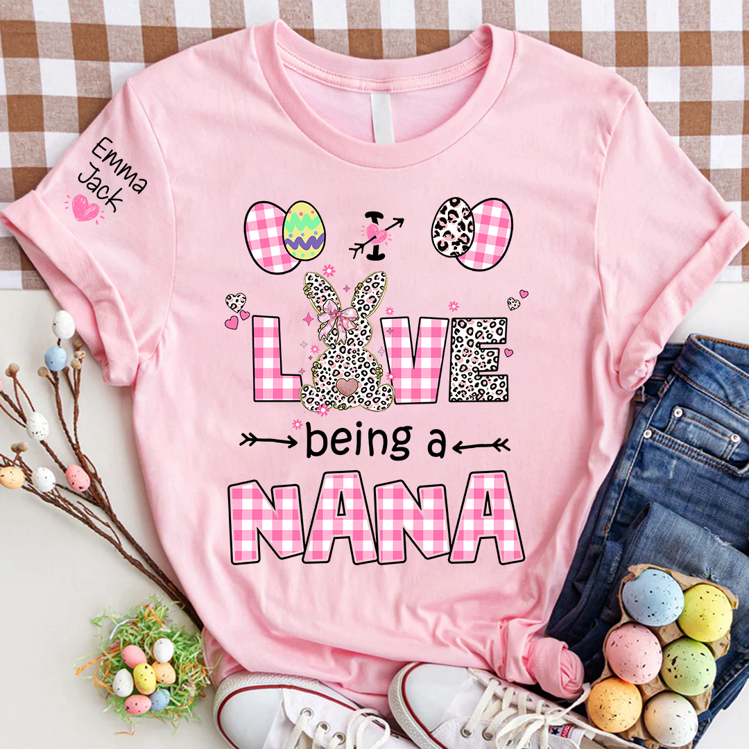 I Love Being a Nana Sweatshirt, Cute Pastel Family Crewneck for Nana