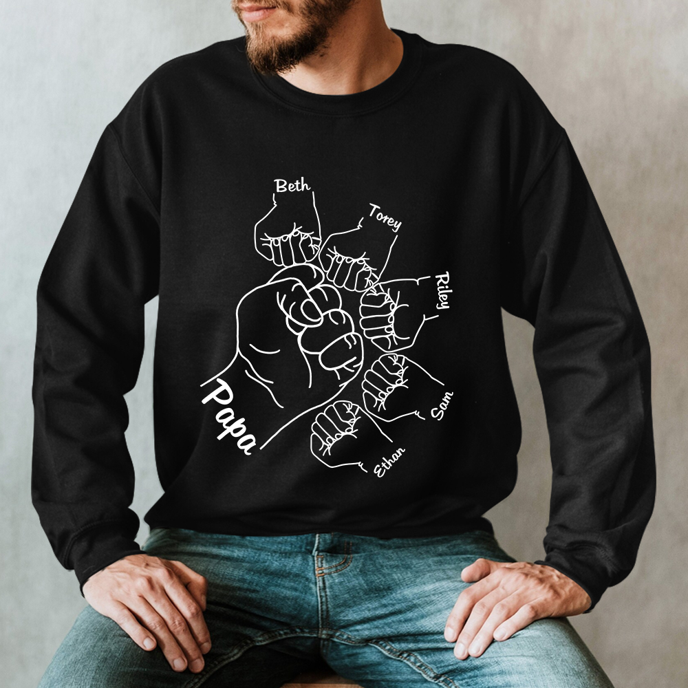 Papa Hands Father's Day Gift Sweatshirt