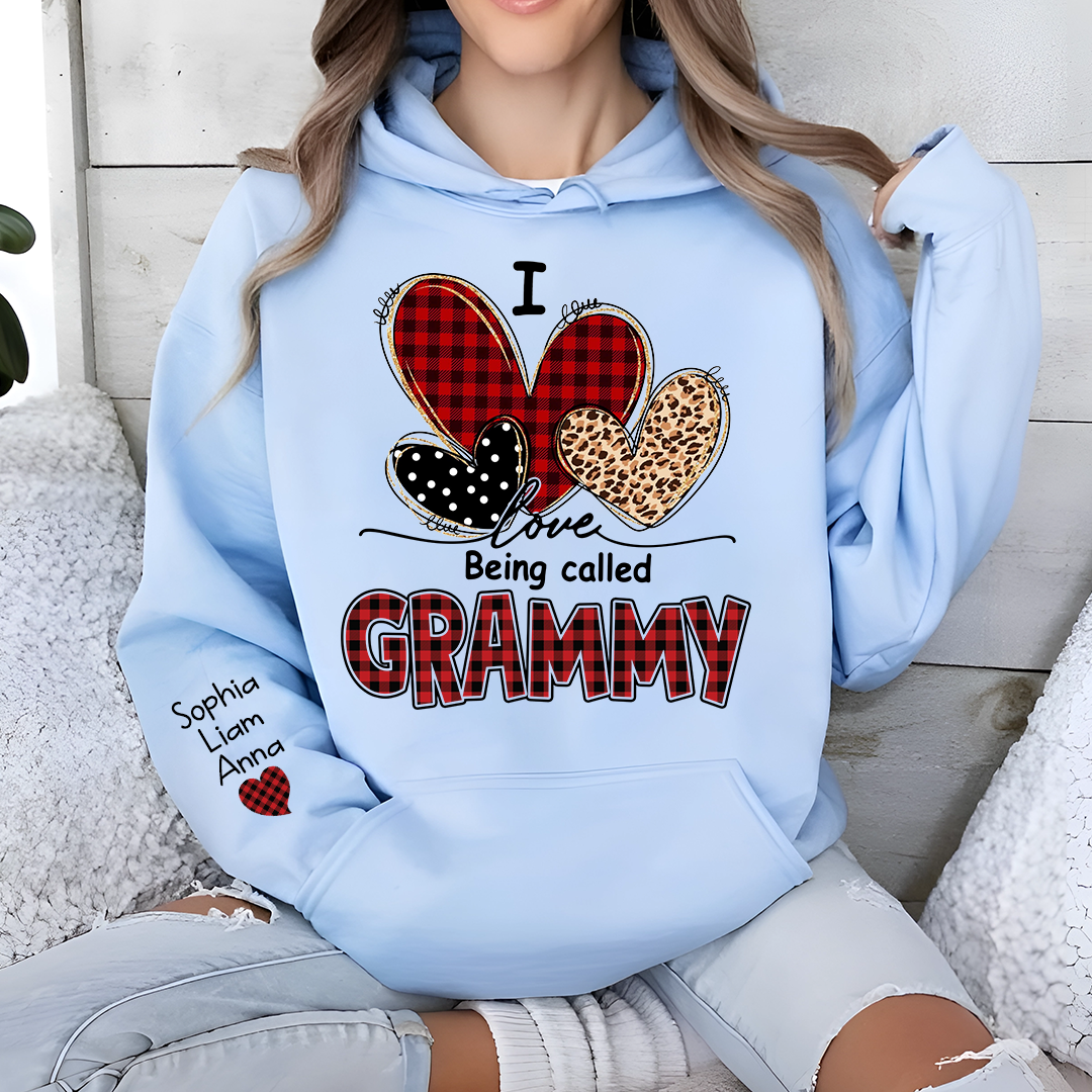 I Love Being Called Mimi Hoodie, Personalized Grandma Shirt with Kids Names