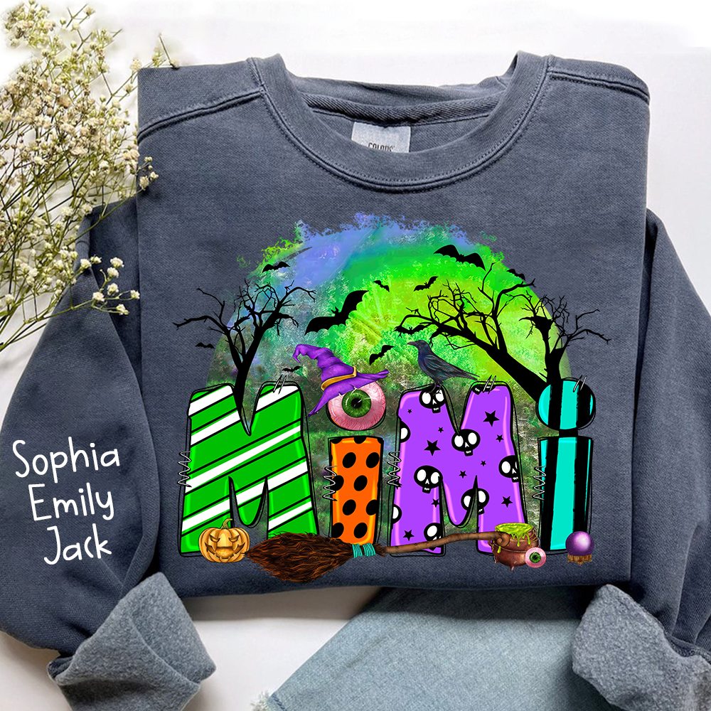 Personalized Halloween Grandma, Trick Or Treat , Custom Mimi And Kids Names