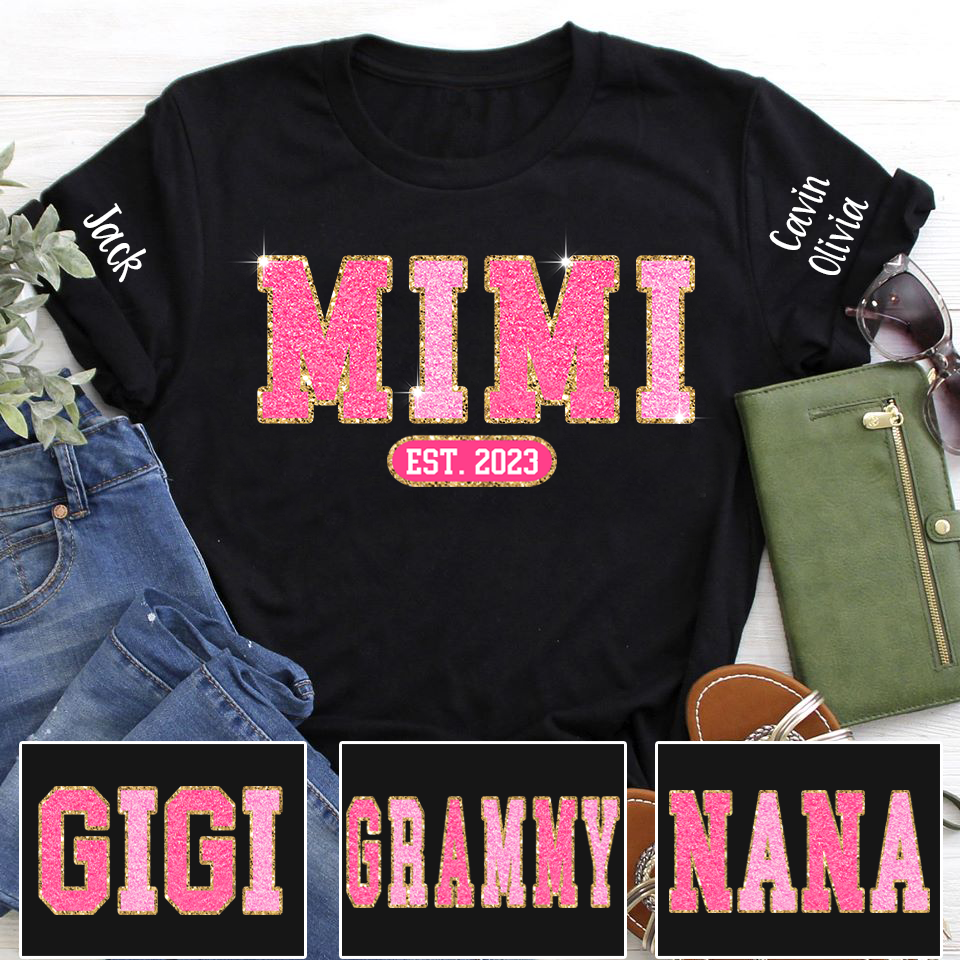 Custom Mimi Est Glitter Mother's Day Trend T-Shirt