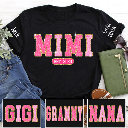 Custom Mimi Est Glitter Mother's Day Trend T-Shirt