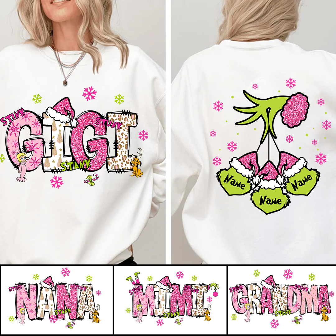 Gigi Pink Christmas And Kids Sweatshirt 2024