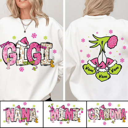 Gigi Pink Christmas And Kids Sweatshirt 2024