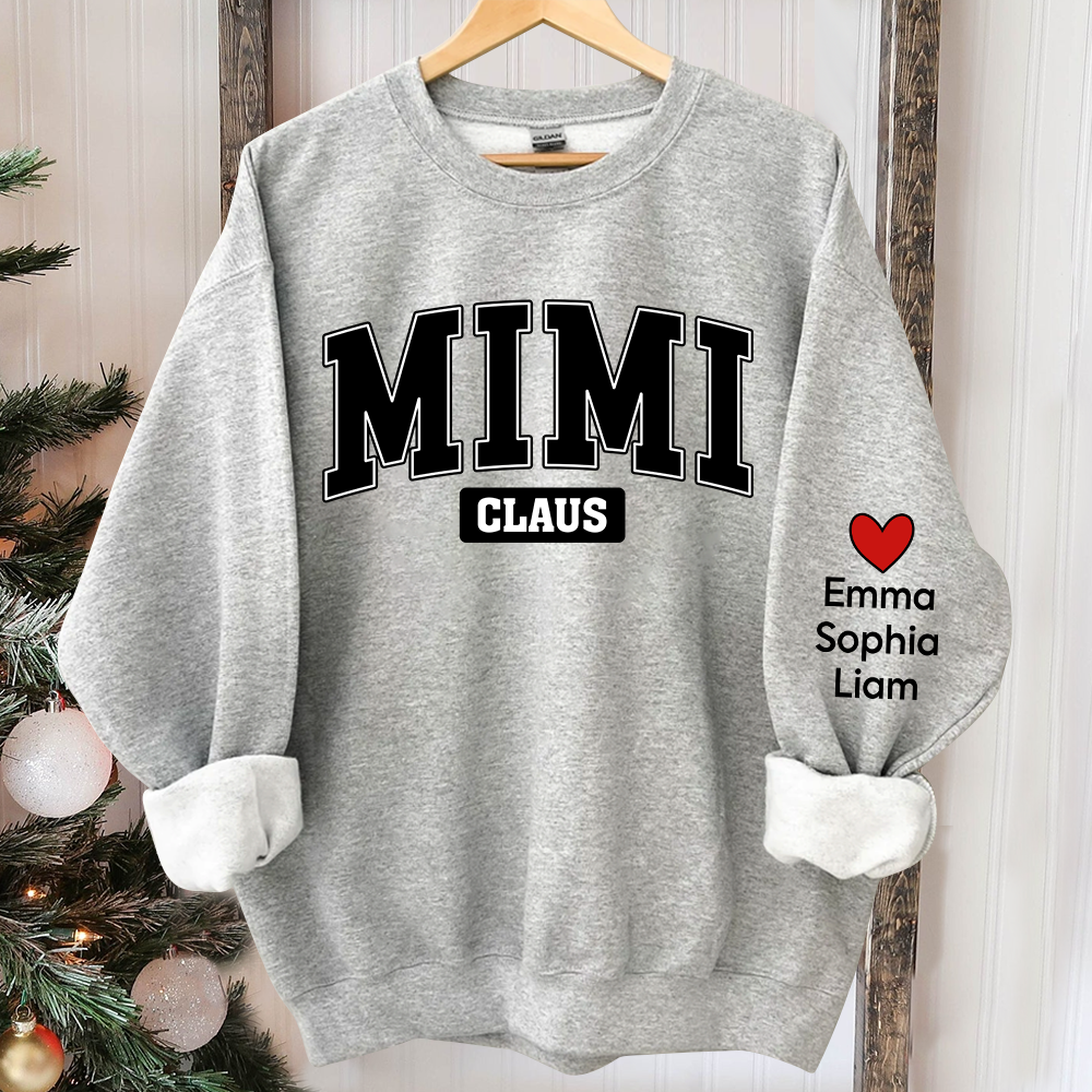 Personalized Mimi Claus Christmas, Custom Mimi And Kids, Grandma Gift TH Sweatshirt