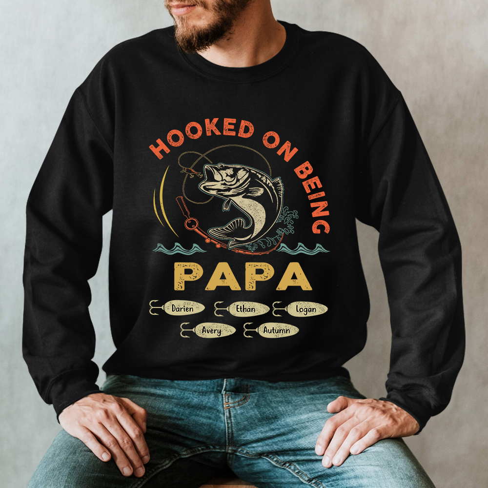 Hooked On Being Grandpa Sweatshirt