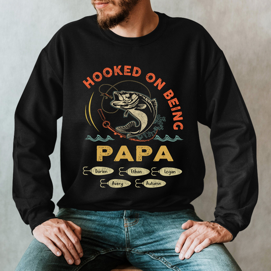 Hooked On Being Grandpa Sweatshirt